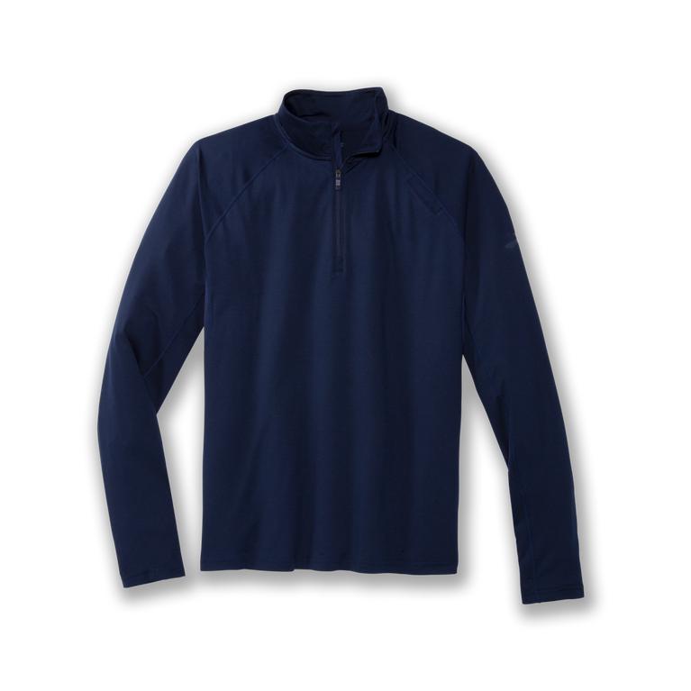 Brooks Men's Dash 1/2 Zip Running Jackets - Navy (SNBW18460)